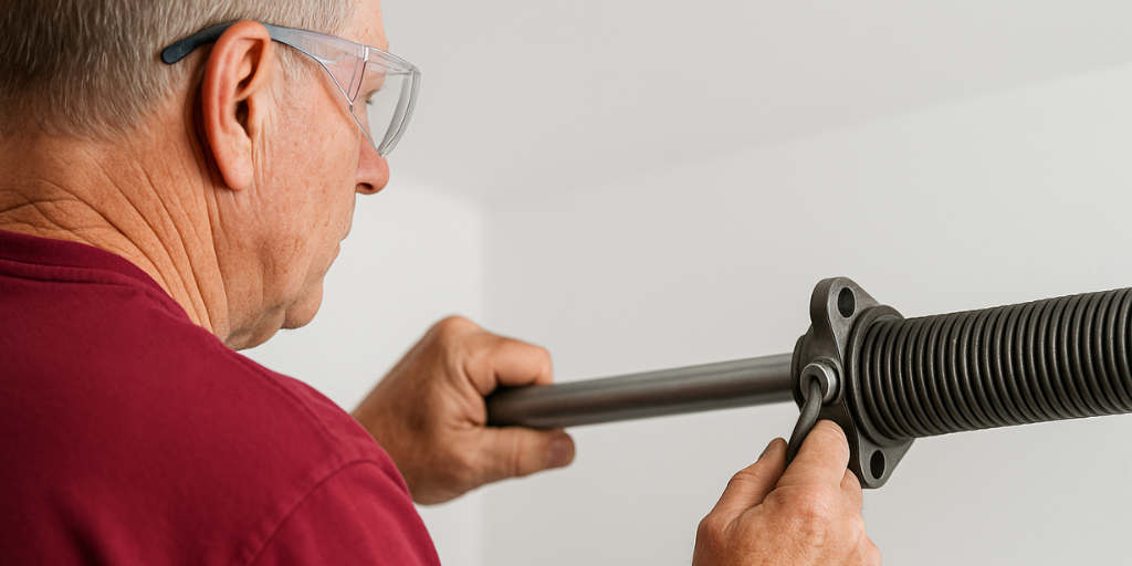tighten garage door spring